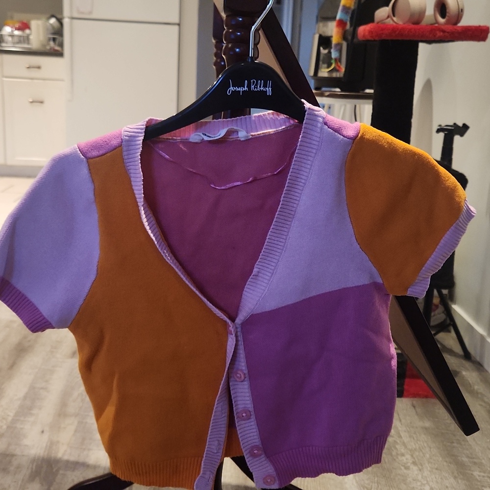 Orange and Purple Button Down Shirt